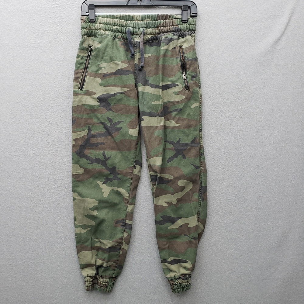 Aritzia Tna Alix Camo Jogger Pants Green Military Camouflage Pull On Women's XS
